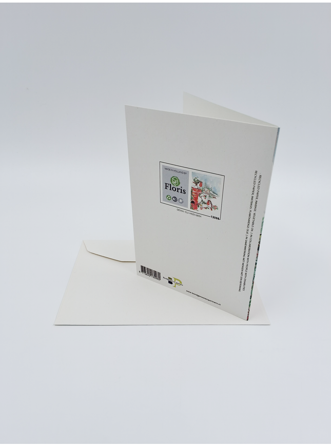 Wenskaart vogel op een tak