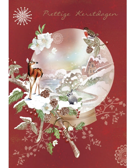 Wenskaart dieren, prettige feestdagen