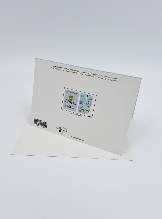 Wenskaart vogel op tak