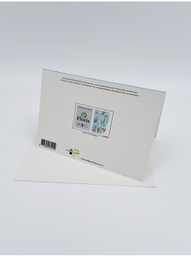 Wenskaart vogel op tak