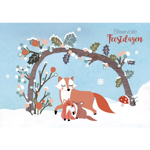 Wenskaart vosjes