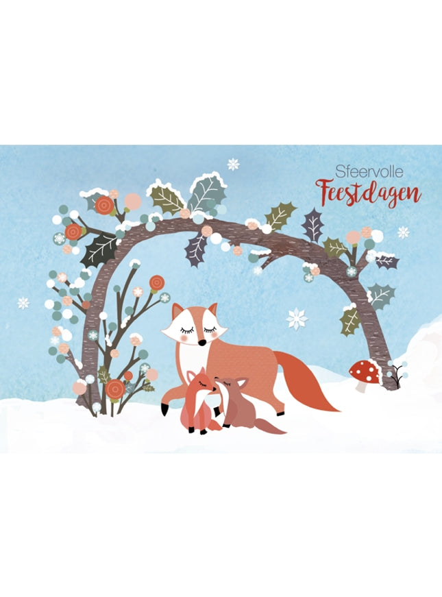 Wenskaart vosjes