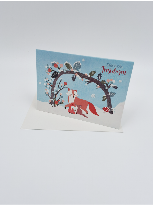 Wenskaart vosjes