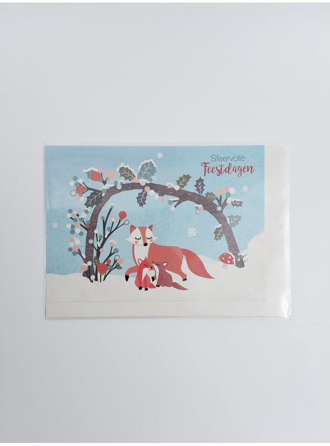 Wenskaart vosjes