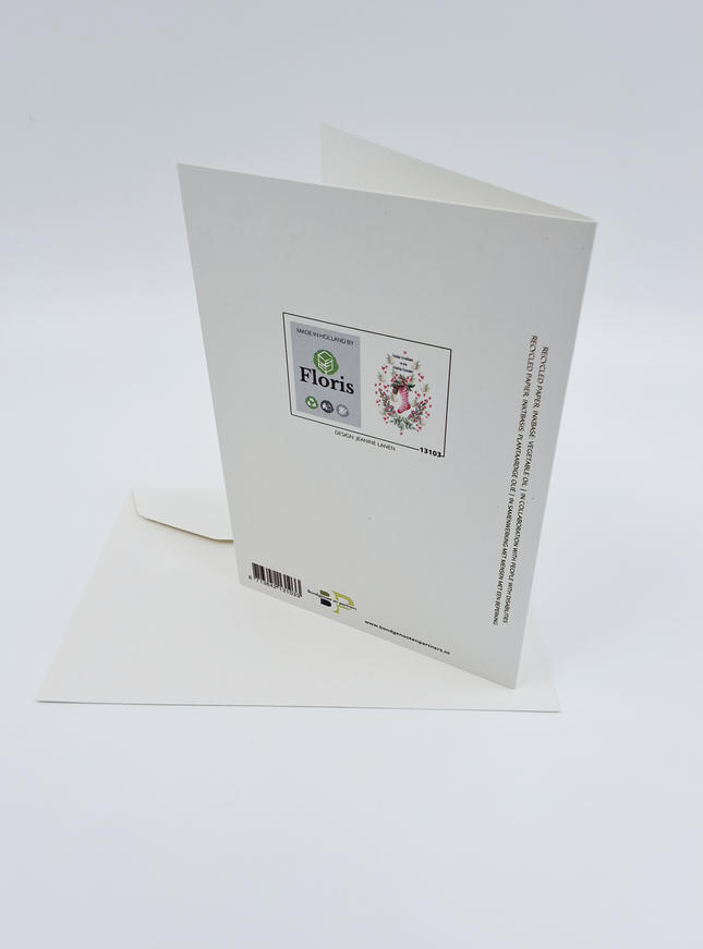 wenskaart gekleurde sok