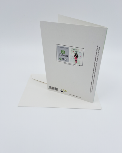 Wenskaart kerstboom, fijne feestdagen