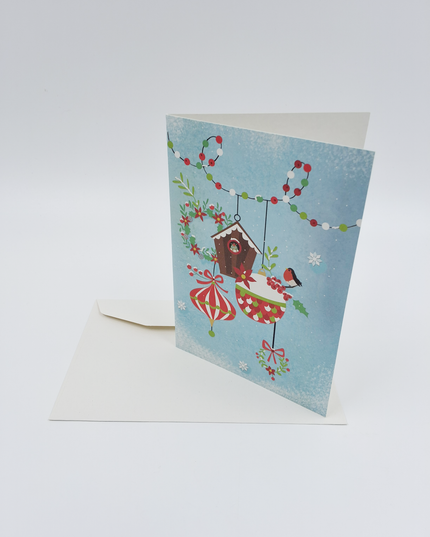 wenskaart vogelhuisje