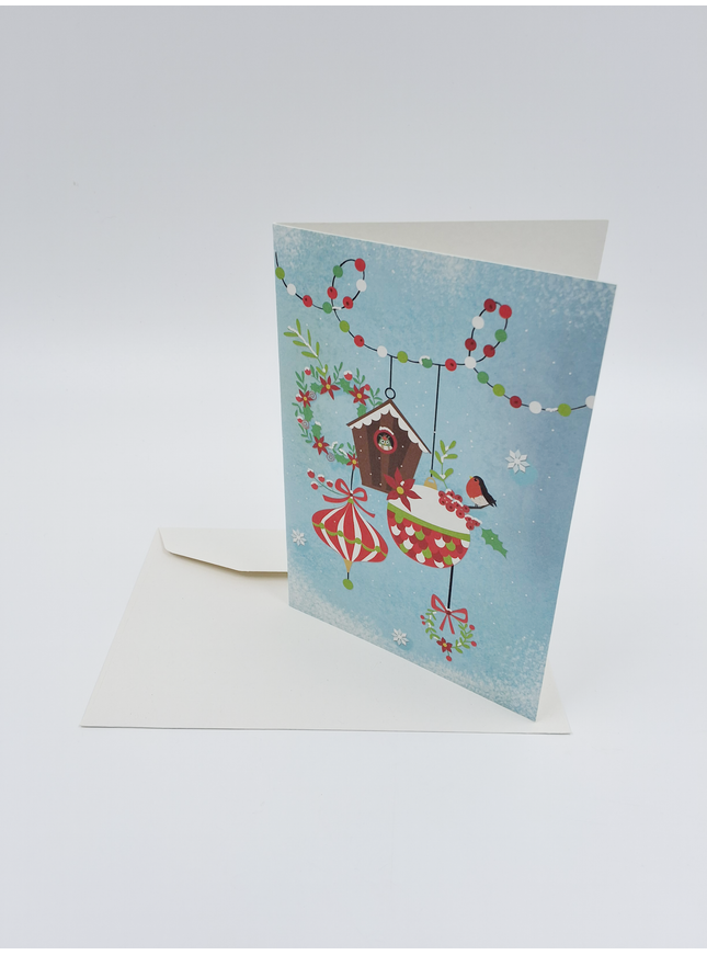 wenskaart vogelhuisje