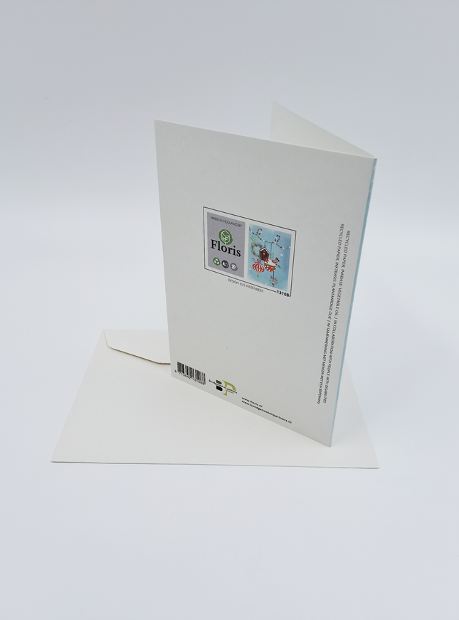 wenskaart vogelhuisje