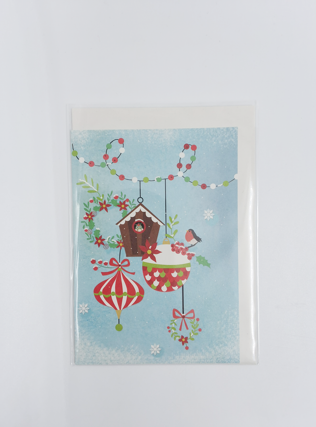wenskaart vogelhuisje