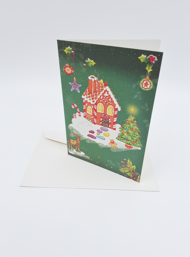 Wenskaart snoephuisje