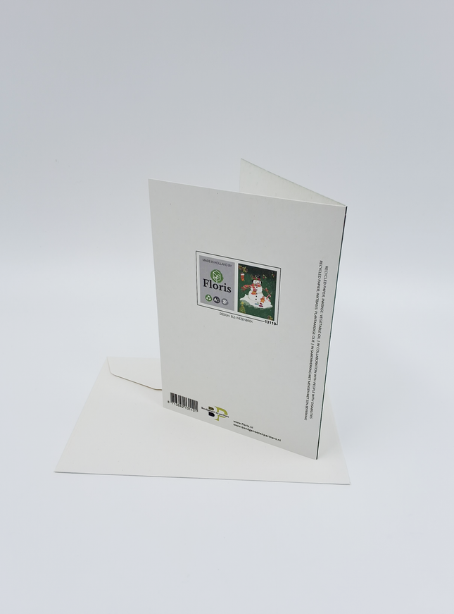 Wenskaart kerstman en pop