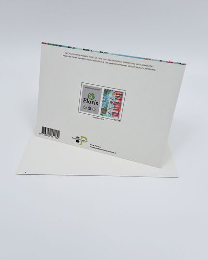 Wenskaart vogeltjes op hek