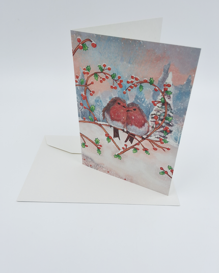 Wenskaart duo vogeltjes