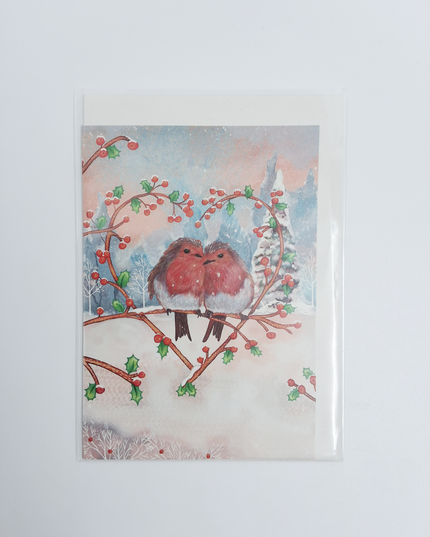 Wenskaart duo vogeltjes