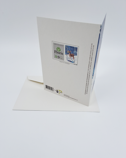 Wenskaart hertje fijne feestdagen