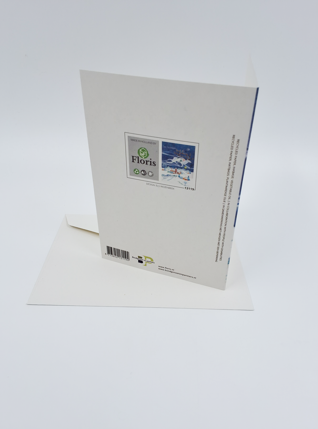 Wenskaart vliegend hert