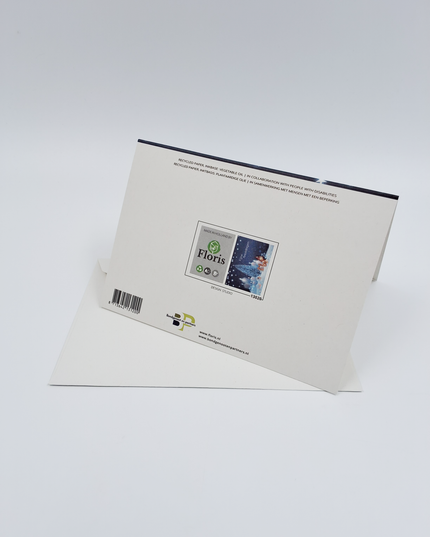 Wenskaart kerstboom en kaars