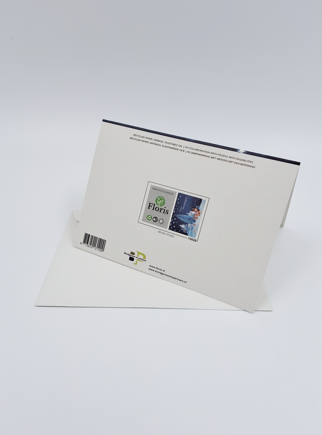 Wenskaart kerstboom en kaars