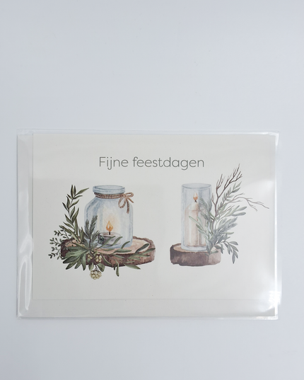Wenskaart kaars 2x