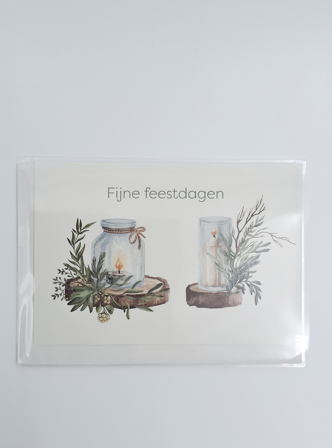 Wenskaart kaars 2x