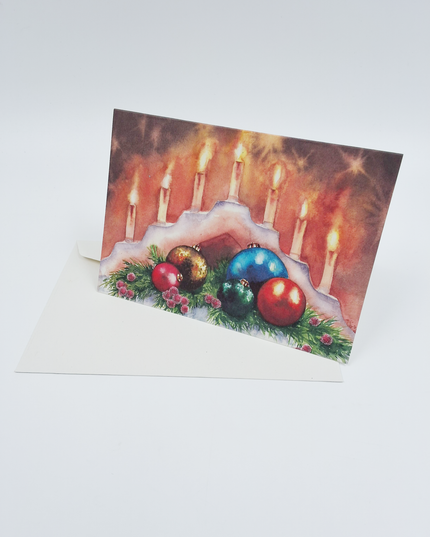 Wenskaart kaars trap