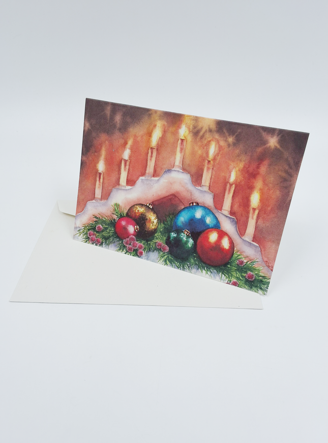 Wenskaart kaars trap