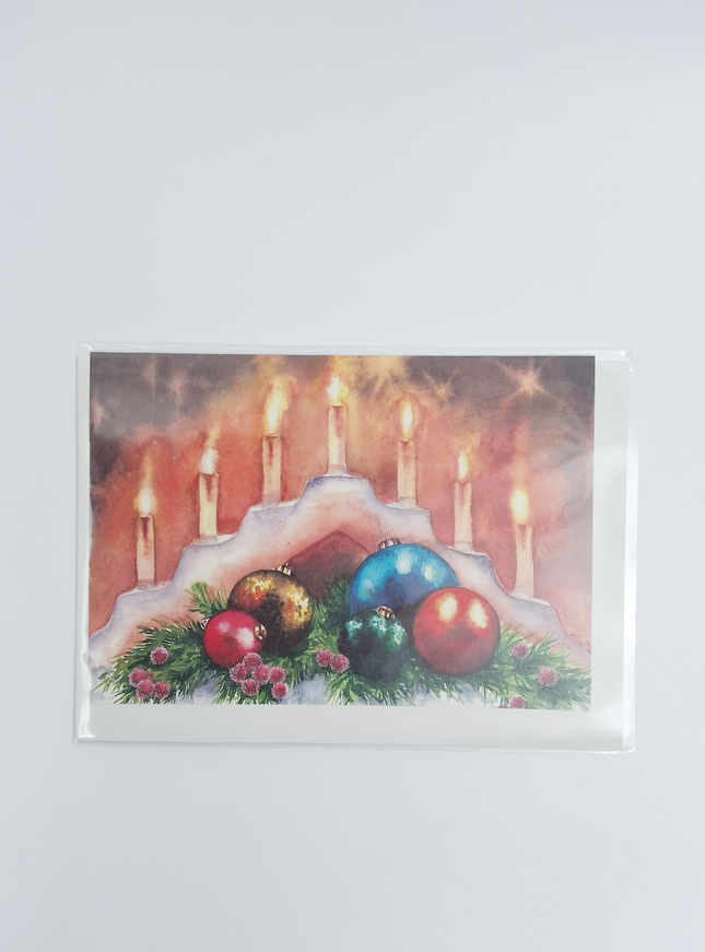 Wenskaart kaars trap