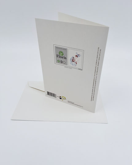 wenskaart Maria blauw