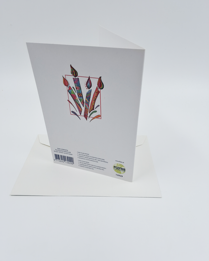 Wenskaart eco-lam. kaarsen