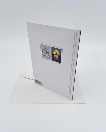 Wenskaart eco-lam. kaarsen handen