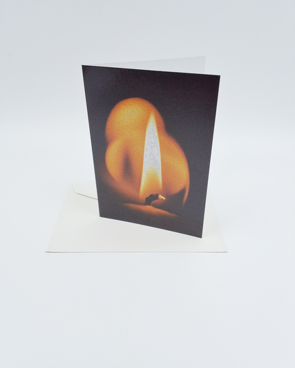 Wenskaart eco-lam. close up kaars