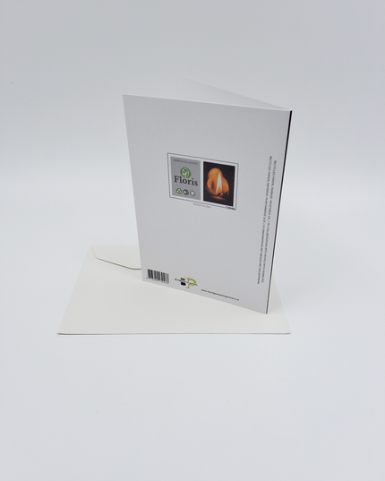 Wenskaart eco-lam. close up kaars