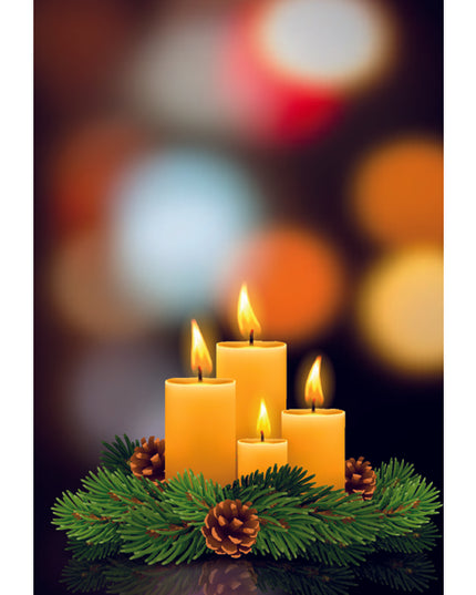 Wenskaart eco-lam. Advent kaarsen