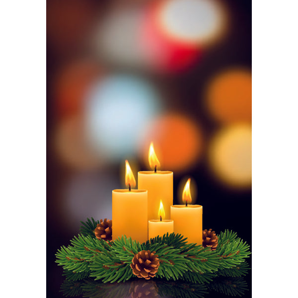 Wenskaart eco-lam. Advent kaarsen