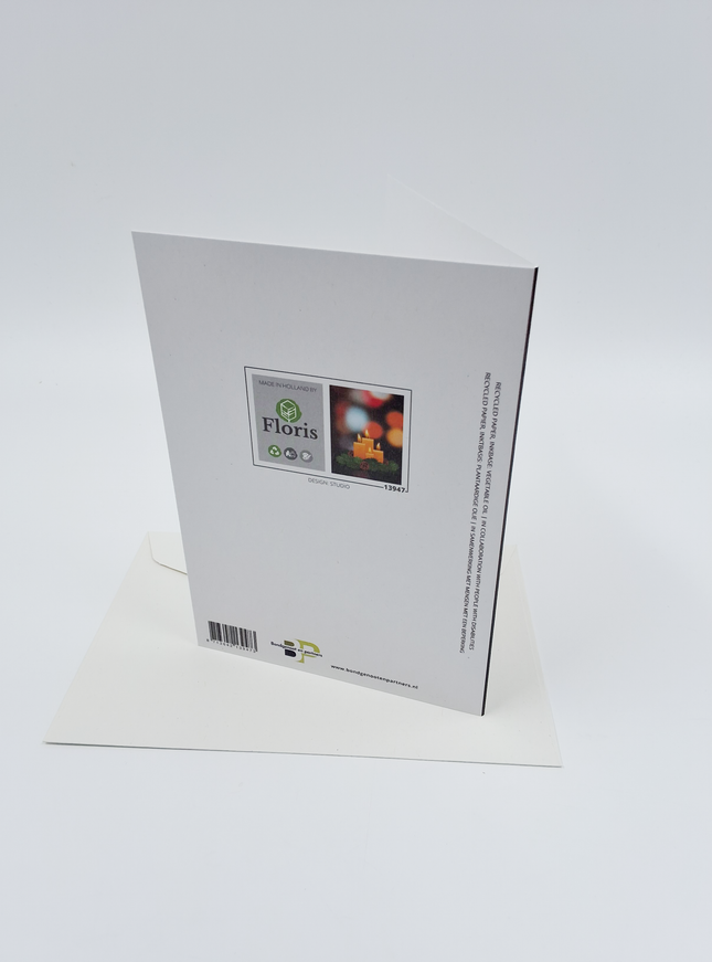 Wenskaart eco-lam. Advent kaarsen