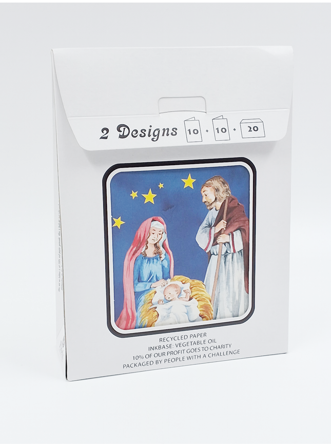 Kerstkaarten tasje 20x kerst koningen, Jozef (F12861 + F12862)