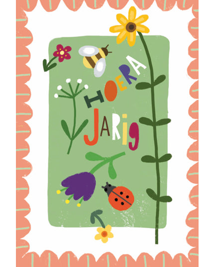 Wenskaart hoera jarig