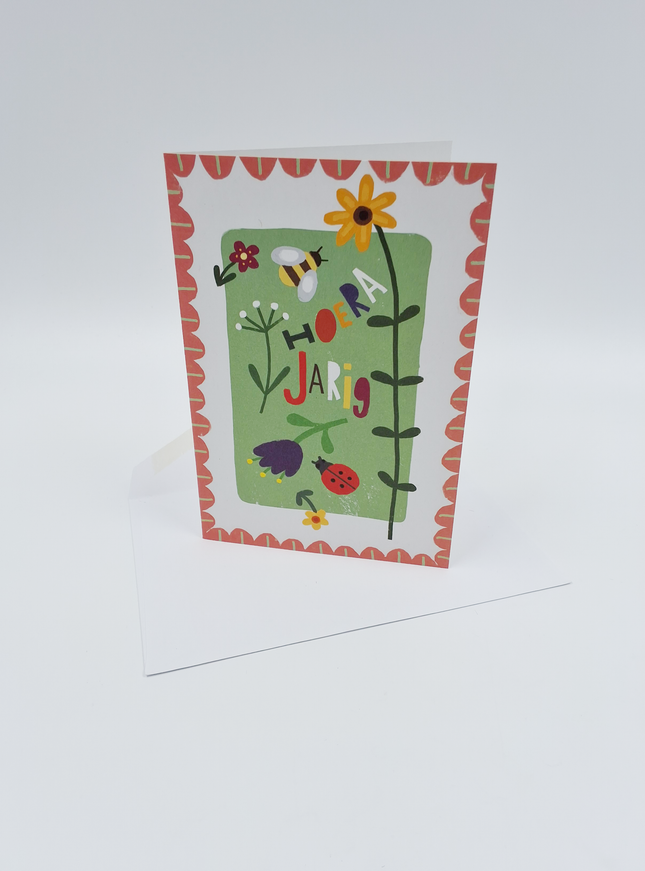 Wenskaart hoera jarig