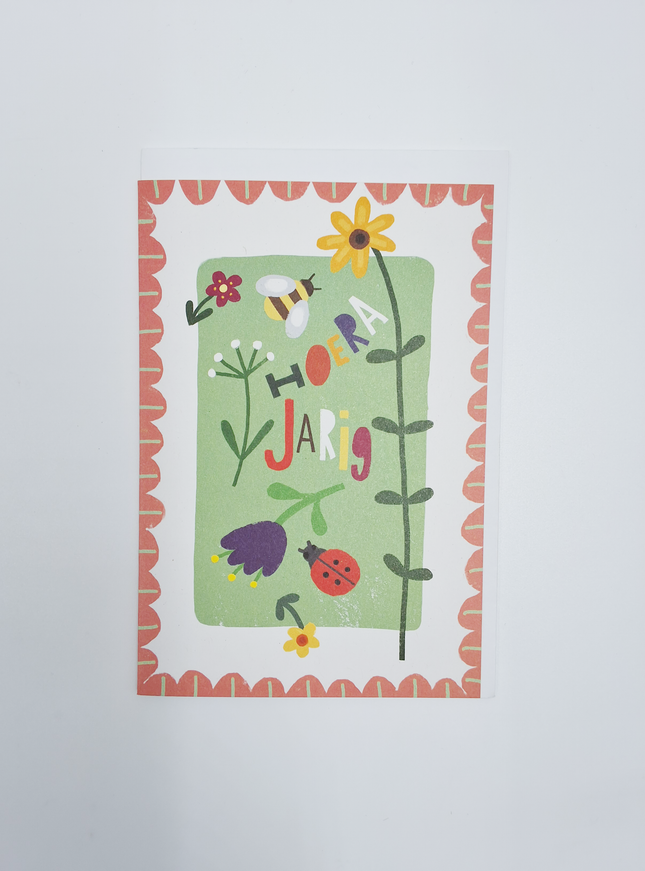 Wenskaart hoera jarig