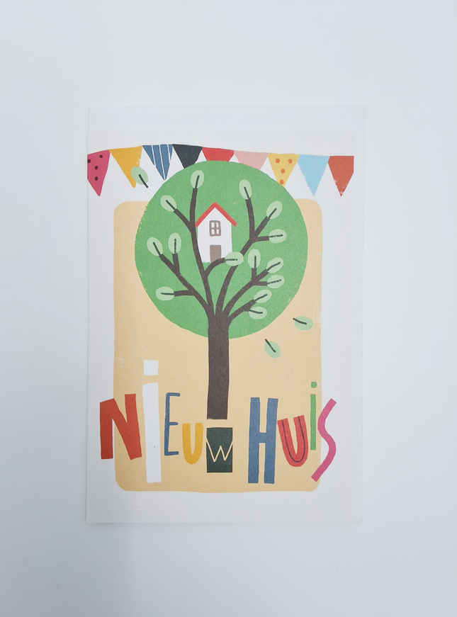 Wenskaart nieuw huis