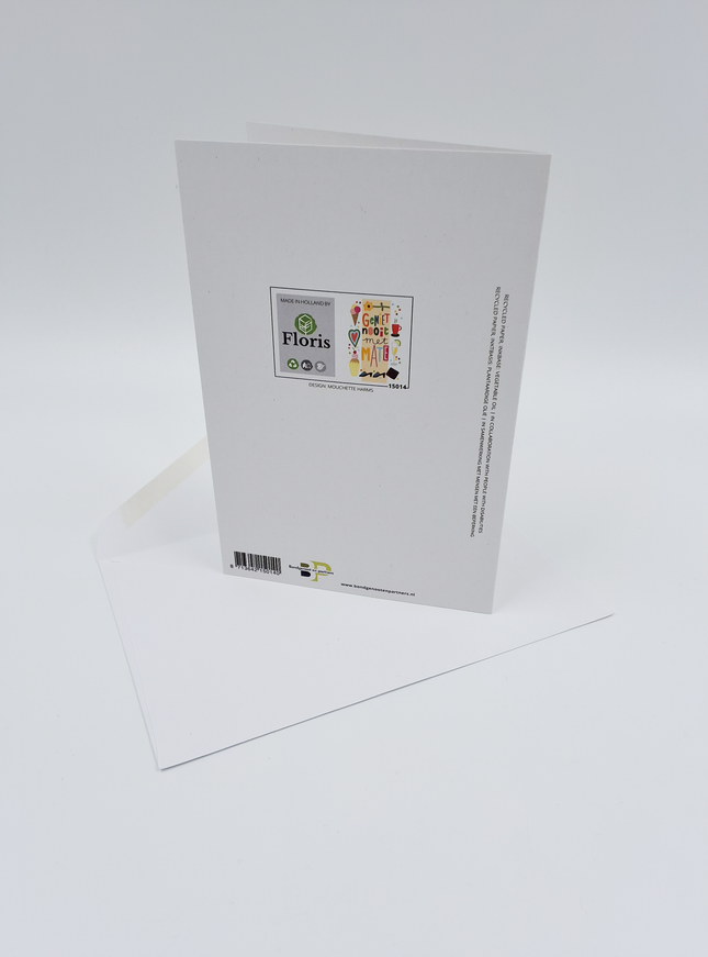 Wenskaart geniet nooit met mate