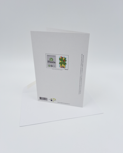 Wenskaart veel geluk klavertje 4