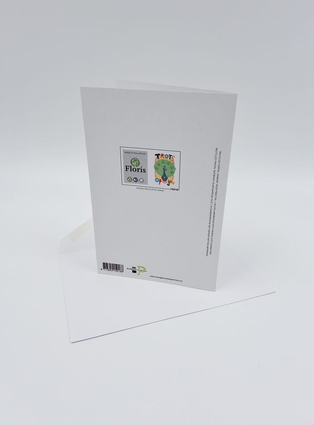 Wenskaart trots als een pauw