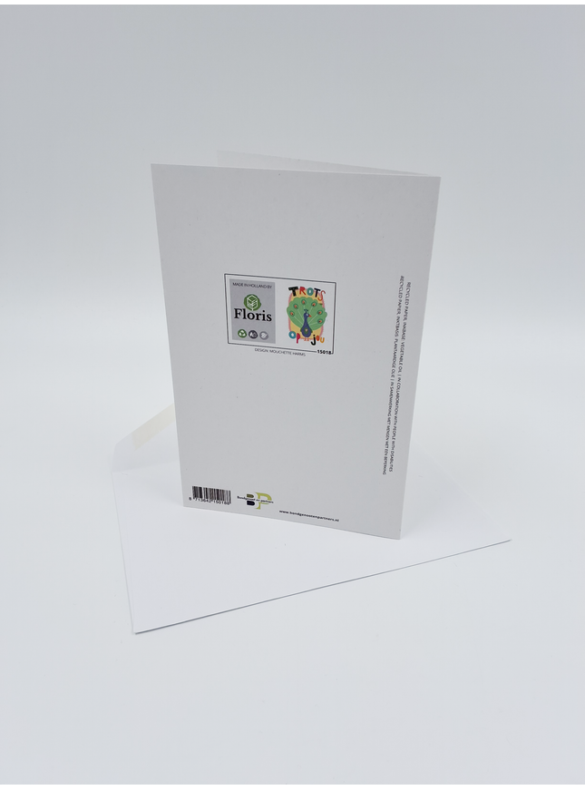 Wenskaart trots als een pauw