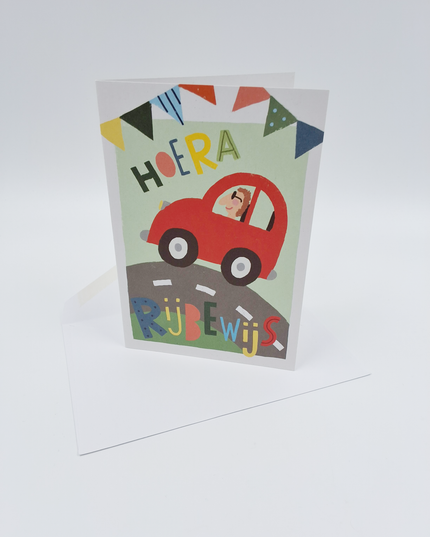 Wenskaart hoera rijbewijs