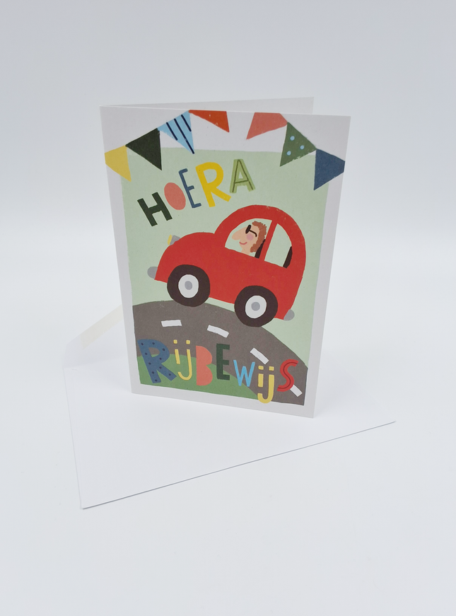 Wenskaart hoera rijbewijs