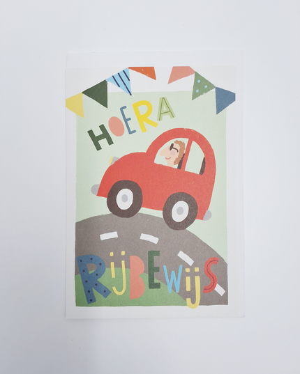 Wenskaart hoera rijbewijs