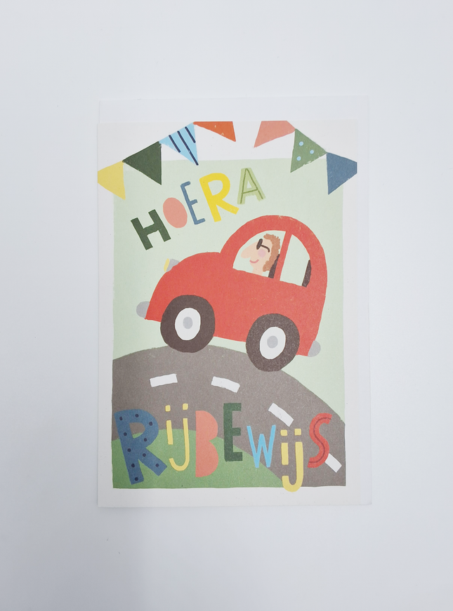 Wenskaart hoera rijbewijs