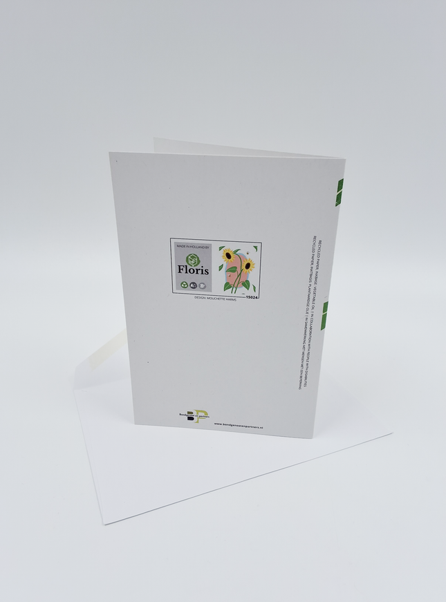 Wenskaart zonnebloemen